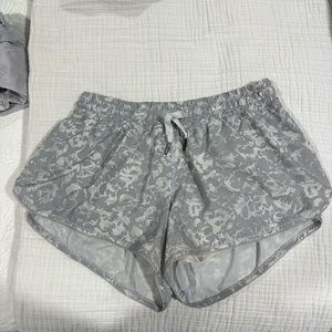Lulu grey and white shorts